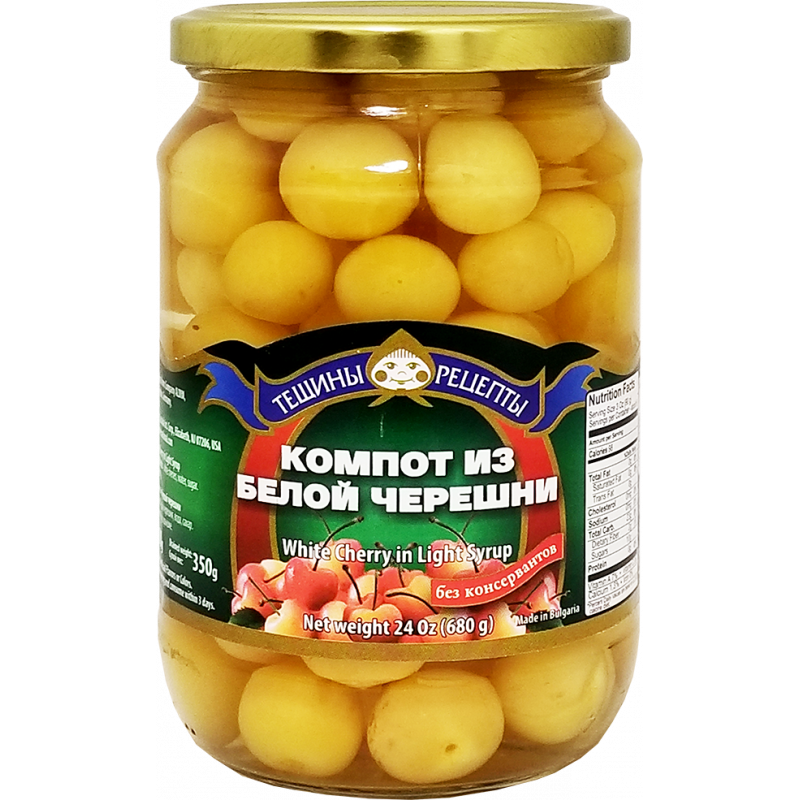 "Teshiny Retzepty" White Cherry Compot 720ml