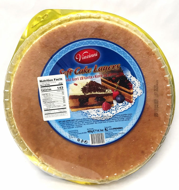 "Vincinni" Vanilla Cake Layer Round 400g
