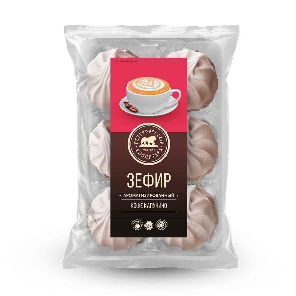 "Peterburgskii Konditer" Marshmallow Zefir Coffee Cappucino 350g
