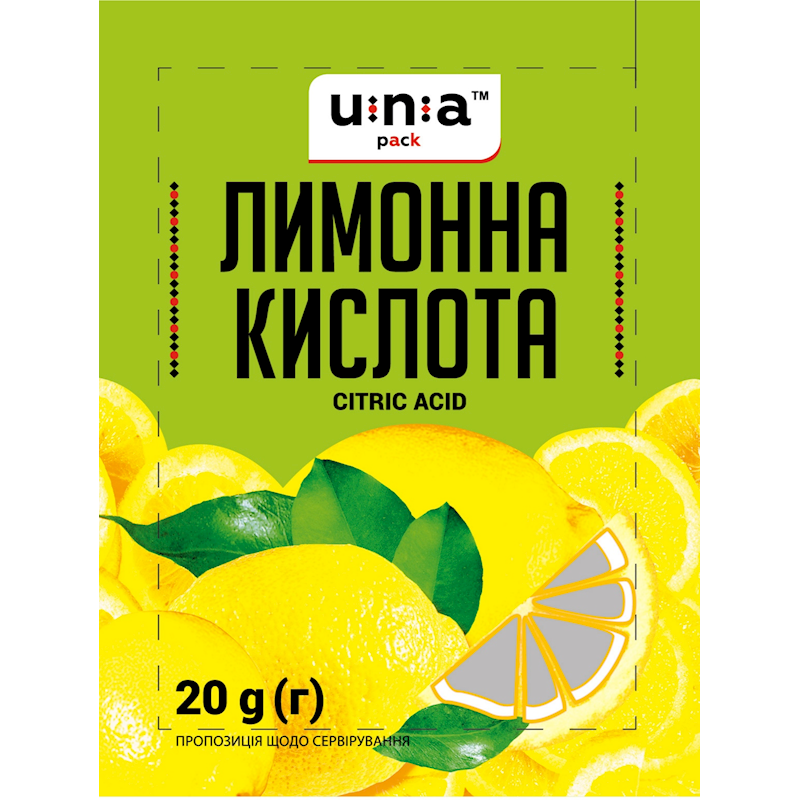"UnaPack" Citric Acid 20g