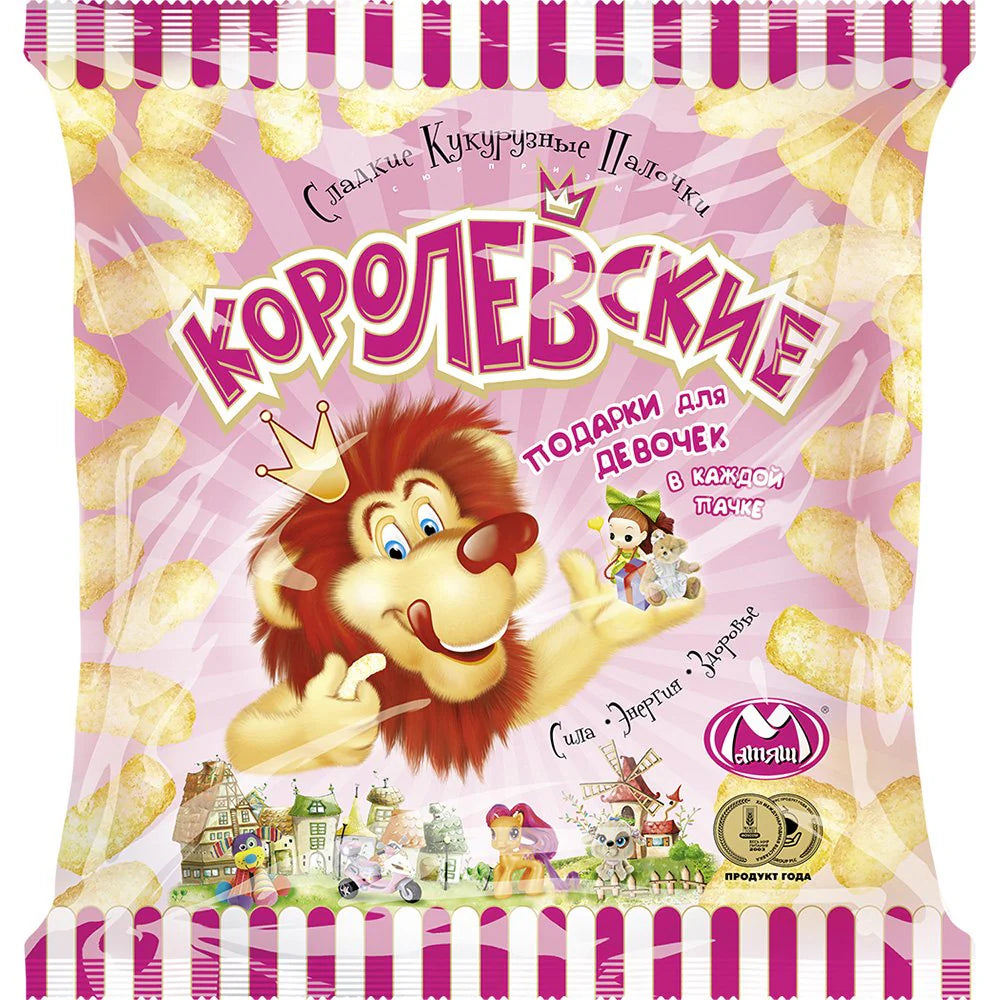 "Korolevskie" Corn Sticks, Surprise For Girl Inside, 0.15 lb/70 g