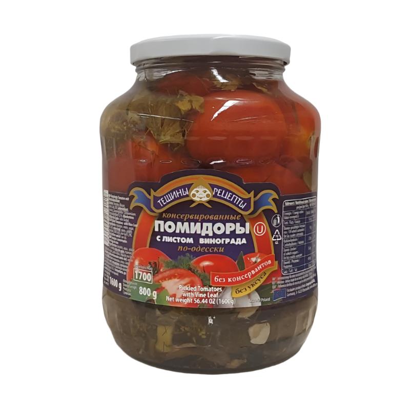 "Teshiny Recepty" Tomatoes with Grape Leaf 800g