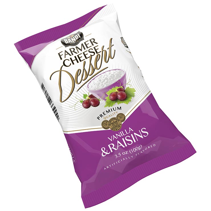 "BANDI" Farmer cheese dessert with Raisins 100g