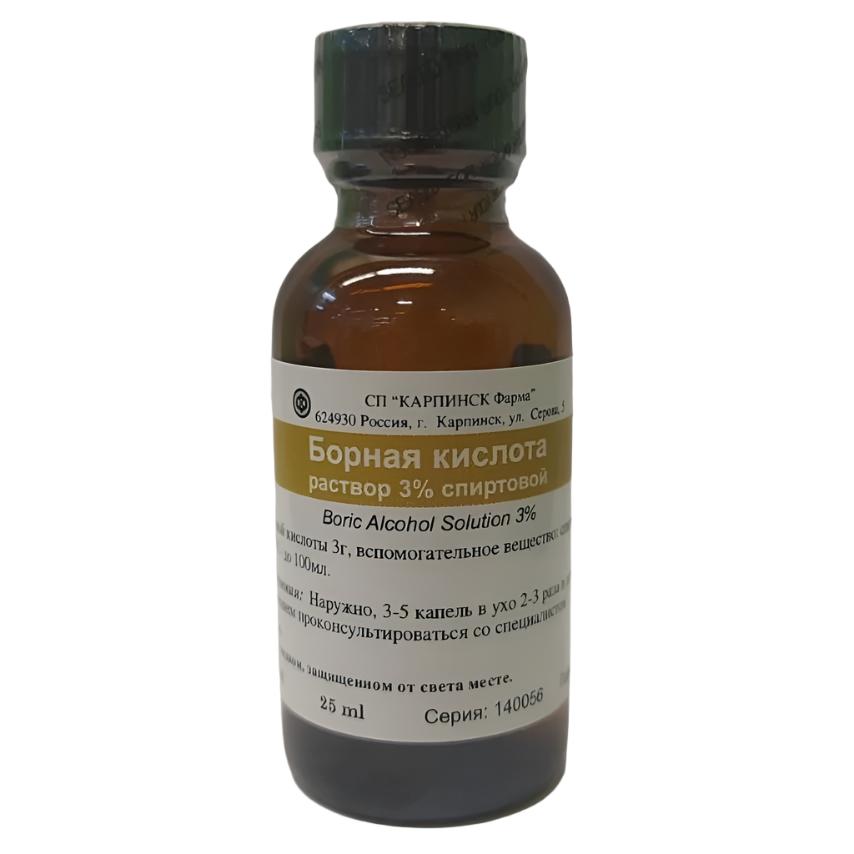 "Karpinsk Pharma" Boric Acid solution 3% 25ml