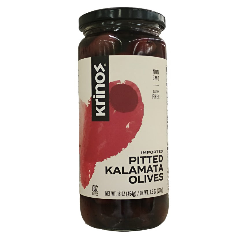 "KRINOS" Pitted Kalamata Olive 454g