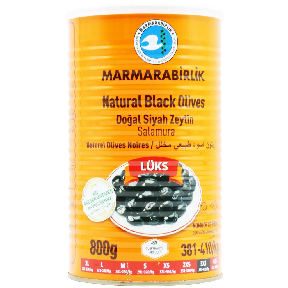 "MARMARABIRLIK" Gemlik Black Olives (XL pack) 800g