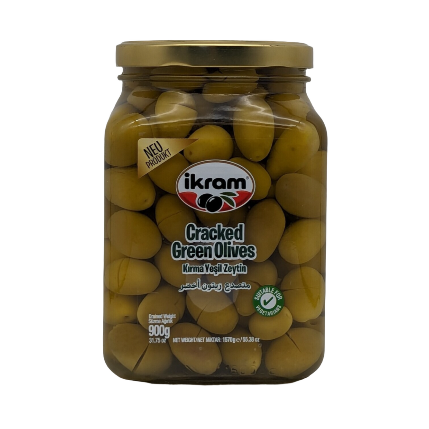 IKRAM GREEN OLIVES 900g