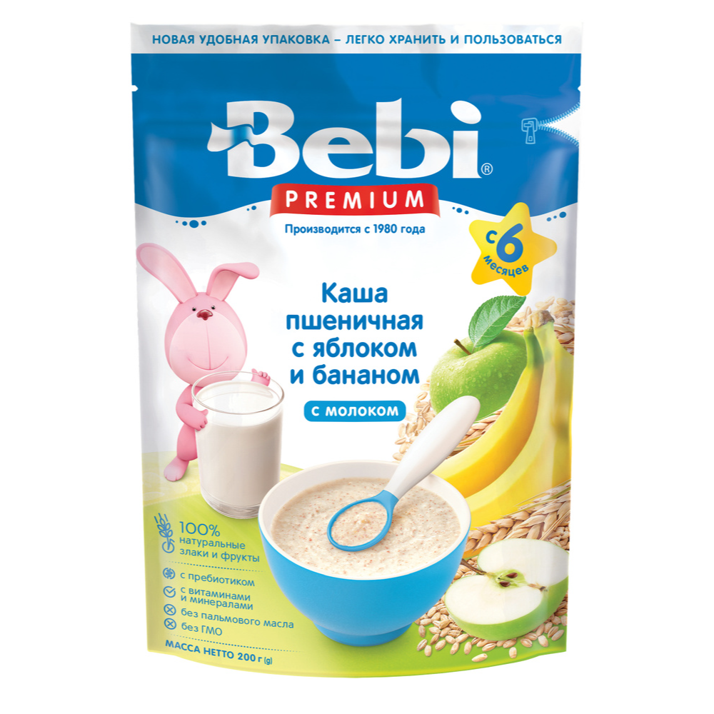 "Bebi" Wheat Cereal with Apple & Banana 200g