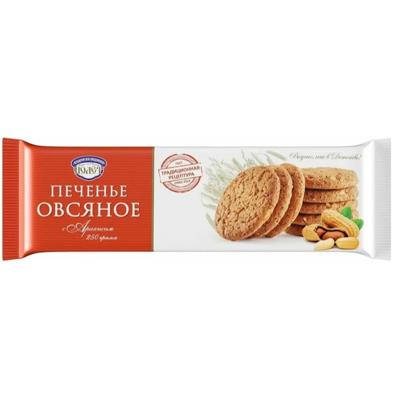 "Polet" Oatmeal Cookies with Peanut 250g