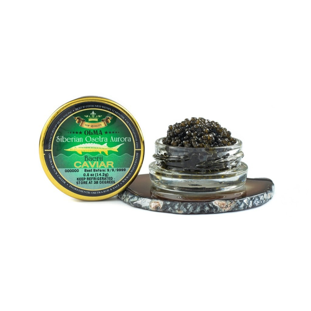 "Olma" Siberian Osetra Aurora Baerii Black Caviar 14g