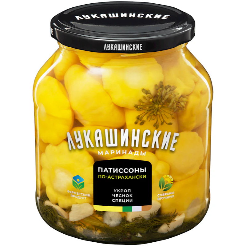 "Lukashinskie" Pattypan Squash Astrakhan style 670g