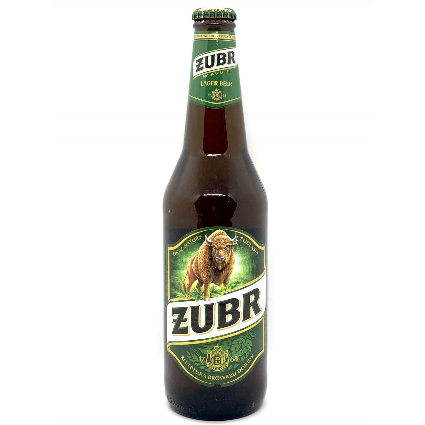 "Zubr" original lager beer 6.0% Alc
