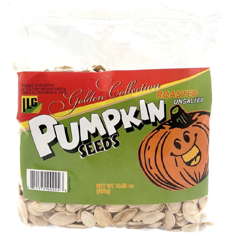 Golden Collection Roasted Unsalted Pumpkin Seeds - 10.58oz