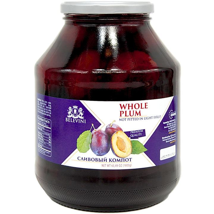 "Belevini" Whole Plum in light syrup 1800g