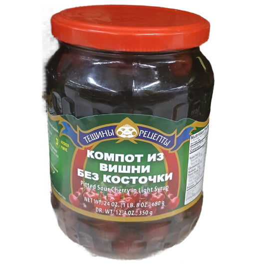"Teshiny Retzepty" Pitted sour cherry in light syrup 680g