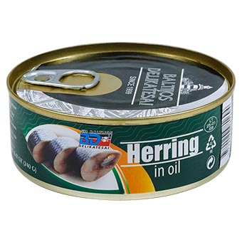 Herring in oil by "Baltijos delikatesai" - 240 g
