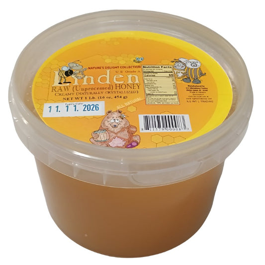LINDEN Raw Honey 1lb