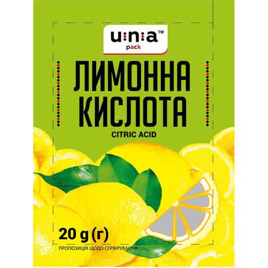 "UnaPack" Citric Acid 20g