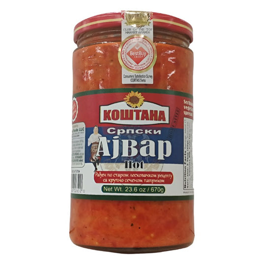 "Kostana" Serbian Ajvar Hot  670g