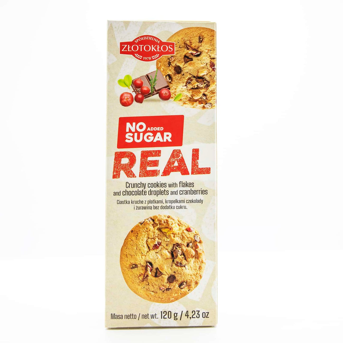 "Zlotoklos" Cookies with Cranberry (No Sugar) 120g