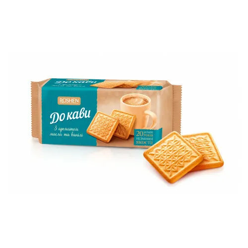 "Roshen" Cookies For Coffee with  Vanilla 185g