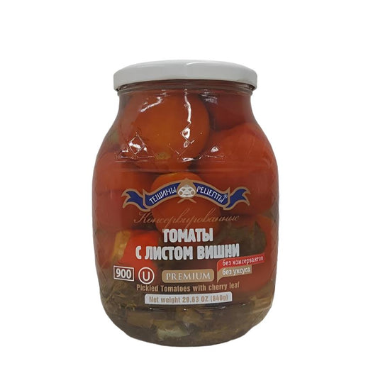 "Teshiny Recepty" Tomatoes with Cherry Leaf 840g