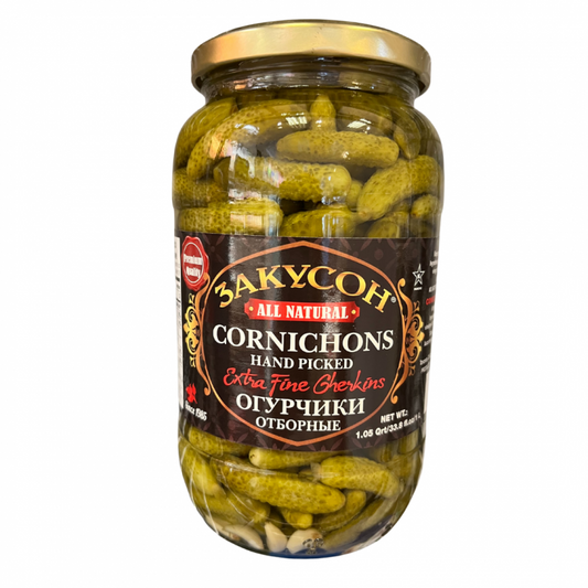 "Zakuson" Hand-Pickled Cornichon 1L