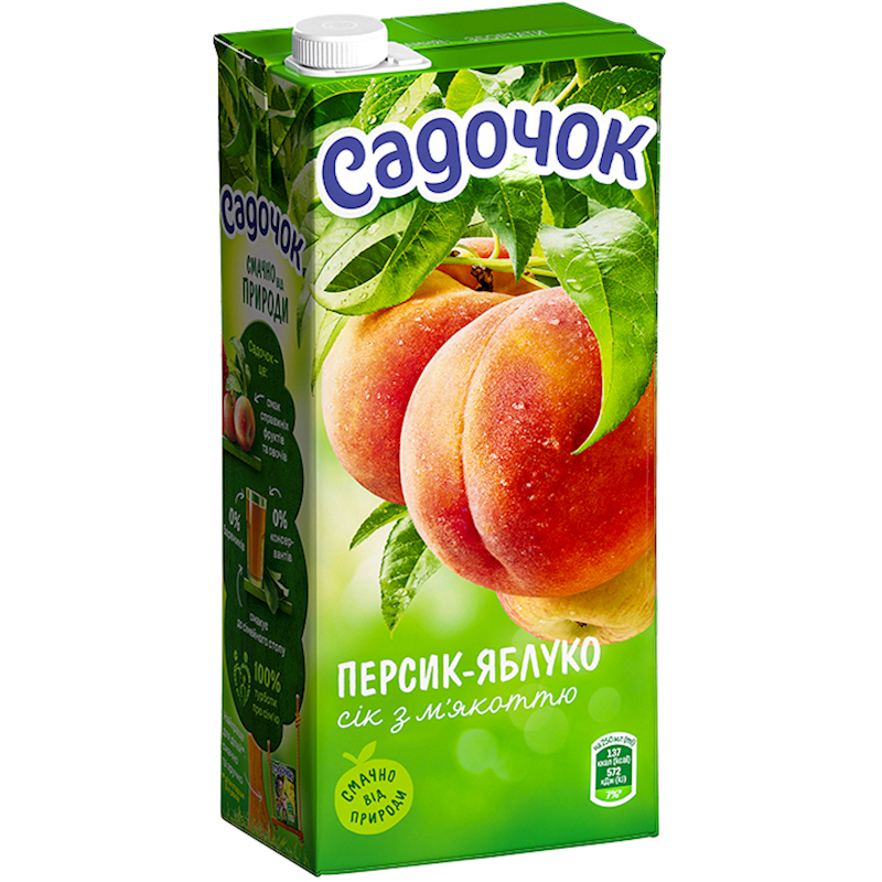 "Sadochok" Peache-Apple juice 0.95L