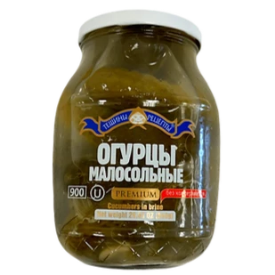 "Teshiny Retsepty" Cucumbers in Semi-Brine 900ml