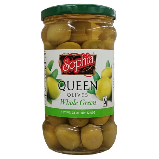 Sophia Queen Green Olives  Size 23oz
