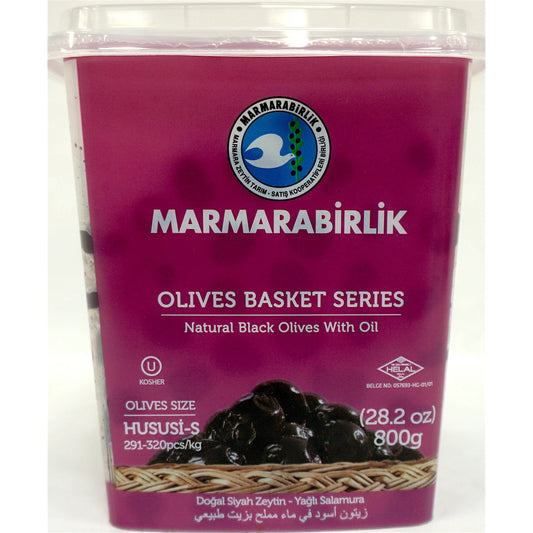 "MARMARABIRLIK" Gemlik Black Olives Basket 800g