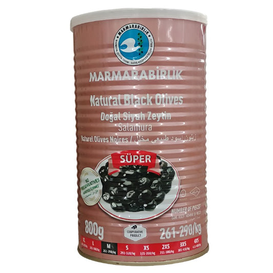 "MARMARABIRLIK" MB Black Olives M Super 800g
