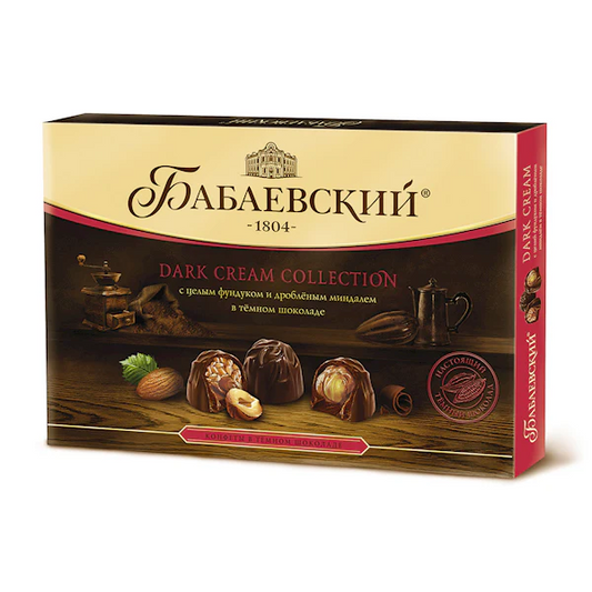 "Babaevsky" Dark Cream Collection, box with whole hazelnut 200g