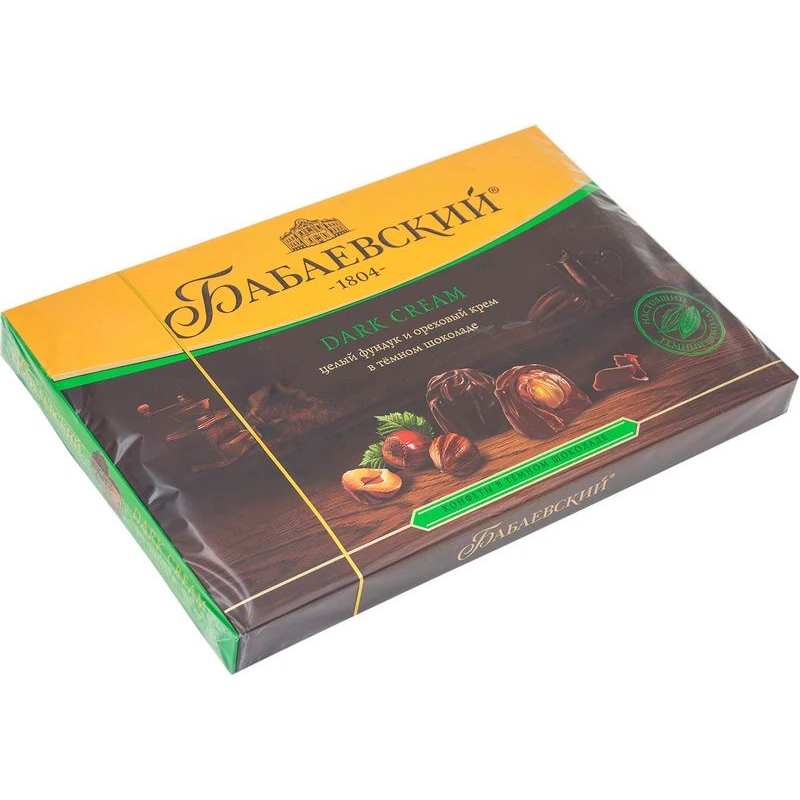 "Babaevsky" dark chocolate candy box with whole hazelnut 200g