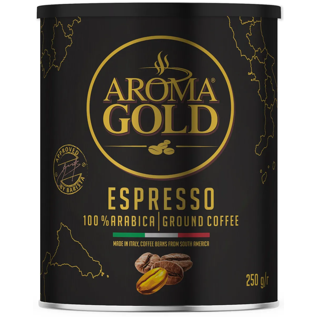 Aroma Gold Espresso Ground Tin 500g