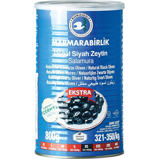 "MARMARABIRLIK" Black Olives Gold 800g