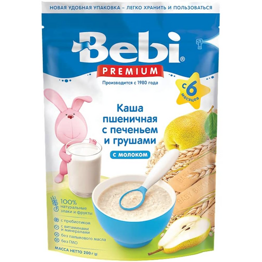 "Bebi" Wheat Cereal with Pear&Cookies  200g