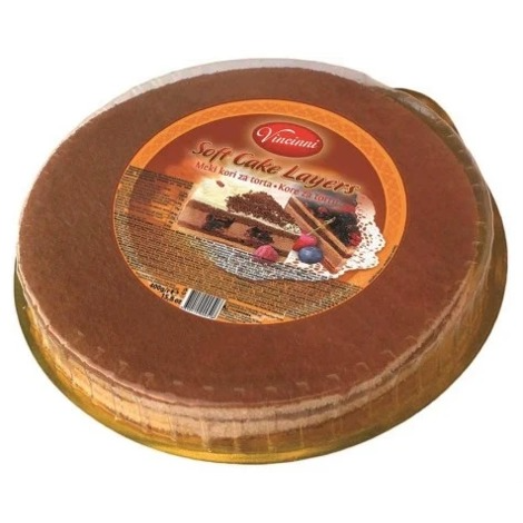 "Vincinni" Dark Cake Layer Round 400g