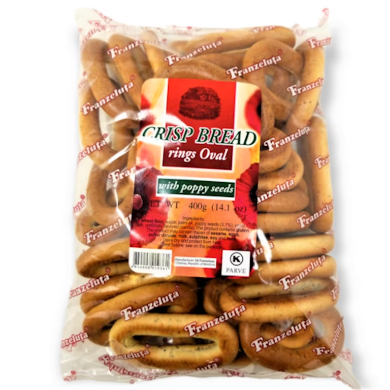 Crisp Bread Oval Poppy Seed 400g