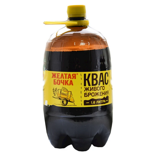 Kvass Zheltaya bochka, Trekhsosenskoe, 1,5L/2.5L