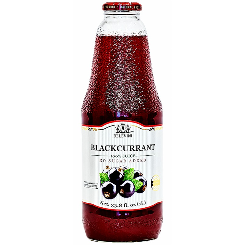 Belevini No Sugar Added 100% Blackcurrant Juice 1L